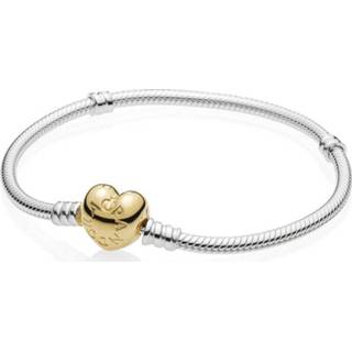 👉 Pandora Shine 560719 Armband Moments zilver met goudkleurige hartsluiting 20 cm