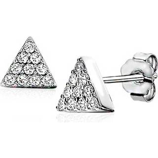 👉 Oorbel zilver glanzend vrouwen pouchette driehoek active Zinzi ZIO1375 Oorbellen 8718968114418