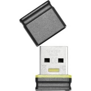 👉 Platinum Mini USB-stick 16 GB USB 2.0 Zwart, Blauw 177536