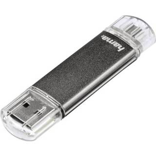 👉 Hama FlashPen Laeta Twin USB-stick smartphone/tablet Grijs 8 GB USB 2.0, Micro-USB 2.0
