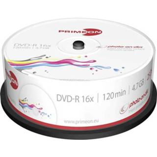 👉 DVD-R disc 4.7 GB Primeon 2761205 25 stuks Spindel Bedrukbaar