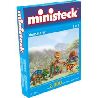 👉 One Size GeenKleur Dino´s Ministeck 4-in-1 2000-delig 4250250317991