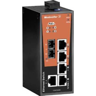 👉 Ethernet switch Weidmüller IE-SW-BL06-1TX-4POE-1SC Industrial 10 / 100 Mbit/s PoE-functie 4050118312355