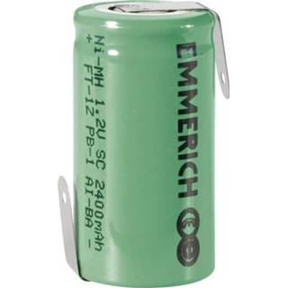 👉 Emmerich SUB C ZLF Speciale oplaadbare batterij Sub-C Z-soldeerlip NiMH 1.2 V 2400 mAh