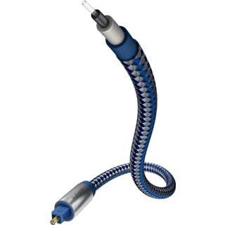 👉 Toslink Digitale audio Kabel [1x Toslink-stekker (ODT) - 1x Toslink-stekker (ODT)] 10 m Blauw, Zilver Inakustik