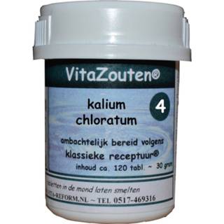 👉 Kalium gezondheid homeopathische middelen Vita Reform Vitazouten Nr. 4 Chloratum Muriaticum 120st 8718885281040