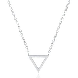 👉 Damesketting zilverkleurig vrouwen zilver Hippe dames ketting Triangle 8720088552834