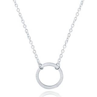 👉 Damesketting zilverkleurig vrouwen zilver Hippe dames ketting Circle 8720088552803