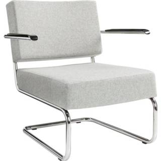 👉 Fauteuil stof aluminium fauteuils wit slede Entree Fauteuill - 1458721202620