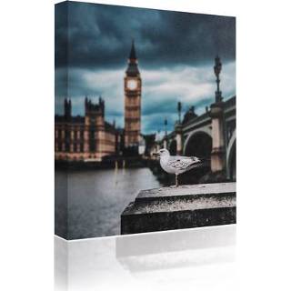 👉 Canvas One Size GeenKleur Seagull and Big Ben 5060652120469