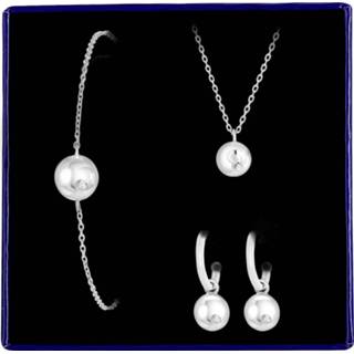 👉 Zirkonia zilveren zilver wit set rond met 8719802102912