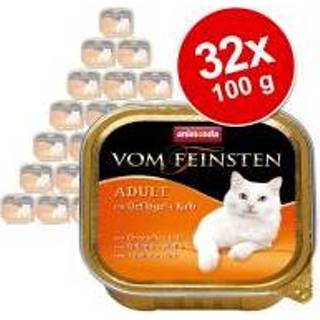 👉 32 x 100 g Animonda vom Feinsten Adult Kalkoen & Konijn Kattenvoer - Voordeelpakket