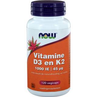👉 Vitamine gezondheid vitamines NOW D3 1000 IE & K2 Capsules 733739145567