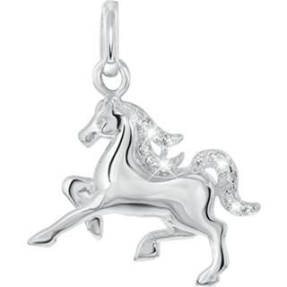 👉 Hanger zilveren zilver wit ketting & paard met zirkonia 8717637856338