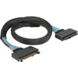 👉 Zwart Delock Harde schijf Verlengkabel [1x U.2 SSD - 1x SSD] 0.50 m 4043619848294