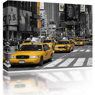 👉 Canvas One Size GeenKleur Taxi's in New York 5060652120025