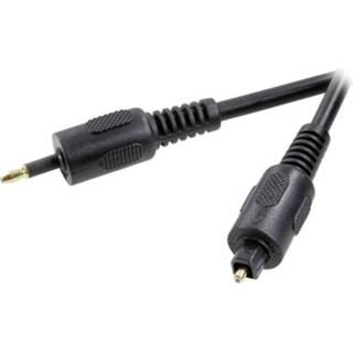 👉 SpeaKa Professional Toslink Digitale audio Aansluitkabel [1x Optische stekker 3.5 mm - 1x Toslink-stekker (ODT)] 1 m Zwart