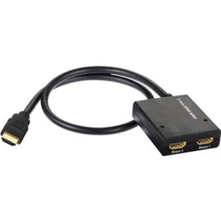👉 Repeater zwart HDMI-splitter 2 poorten Inakustik 3247012 met ingebouwde 1920 x 1440 pix 4001985502745