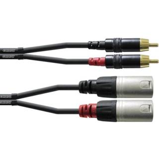 👉 Audio Adapterkabel [2x XLR-stekker - 2x Cinch-stekker] 6 m Zwart Cordial