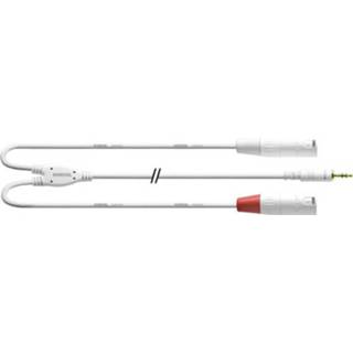👉 Adapterkabel wit Audio [1x Jackplug male 3.5 mm - 2x XLR-bus] 1.80 m Cordial 4250197640848
