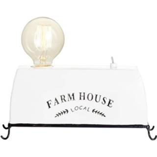 👉 Tafellamp wit LED E27 30 W Energielabel: Afh. van lamp (A++ - E) Brilliant Farm Life 93784/05 4004353350078