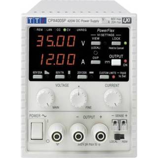 👉 Aim TTi CPX400SP Labvoeding, regelbaar 0 - 60 V/DC 0 - 20 A 420 W GPIB, LAN, LXI, RS232, USB Aantal uitgangen 1 x