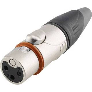 👉 Hicon XLR-connector Koppeling, recht Aantal polen: 3 Zwart, Zilver 1 stuks