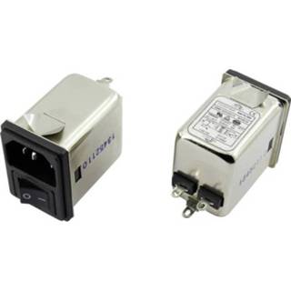 👉 Schakelaar Yunpen YR06A3 Ontstoringsfilter Met schakelaar, IEC-connector 250 V/AC 6 A 0.7 mH 1 stuks 4016138971934