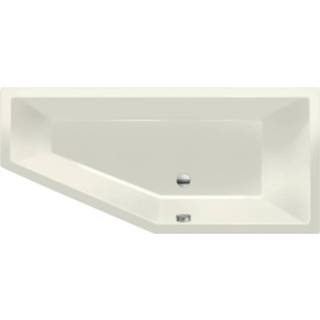 👉 Xenz Society Compact bad 170x75cm rechts asymmetrisch Edelweisss