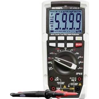 👉 VOLTCRAFT Multimeter Kalibratie: ISO Sproeidicht (IP65) CAT III 1000 V, CAT IV 600 V Weergave (counts): 6000