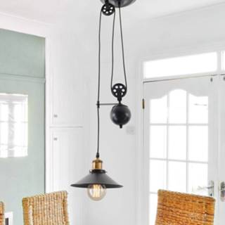 👉 Hang lamp metaal zwart Hanglamp Cottage, Naeve 4003222843628