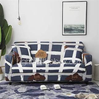 👉 Zacht hoesje om het huis Grid print duurzame zachte hoes hoeslakens sofa cover wasbare spandex couch covers