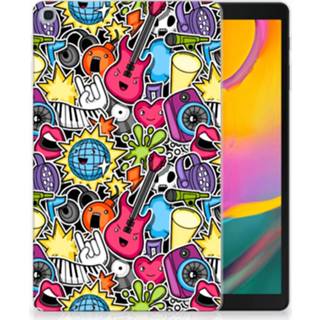 👉 Tablethoes Samsung Galaxy Tab A 10.1 (2019) Uniek Tablethoesje Punk Rock 8720091357730