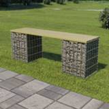 Fsc grenenhout gegalvaniseerd staal Gabion bank 120 cm en