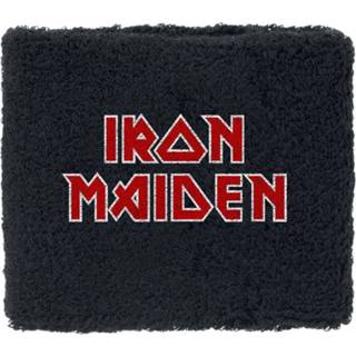 👉 Pols band zweetbandje zwart Iron Maiden Logo - Wristband Armbanden 5055339728151