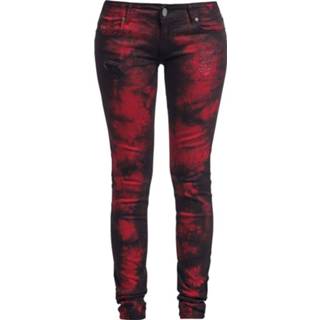 👉 Spijker broek meisjes zwart rood Rock Rebel by EMP Megan Girls jeans zwart-rood 4031417373940