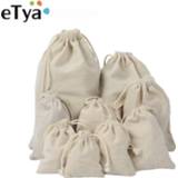 Organizer vrouwen ETya Handmade Cotton Drawstring Bag Men Women Travel Packing Reusable Shopping Tote Female Luggage Storage pouch
