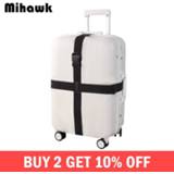 Mihawk Adjustable Cross Luggage Straps Travel Trolley Suitcase Personalized Safe Packing Belt Parts Items Accessories Supplies