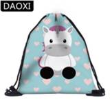 Backpack DAOXI 3D Printed Cute Unicorn Colorful Heart Drawstring Bags Necessaries for Travel Casual Backpacks DX60062