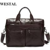 👉 WESTAL Men's Bag Genuine Leather Messenger Bag Men Leather Men's Shoulder/Crossbody Bags for Men Laptop Bags Briefcases Totes