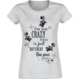 👉 Alice in Wonderland Cheshire Cat - I'm Not Crazy Girls shirt grijs gemêleerd