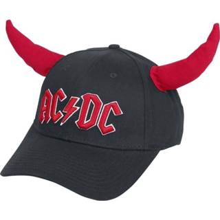 👉 Deurbel cap rood zwart AC/DC Hells Bells - mit Hörnern Baseball zwart-rood 3700334799928