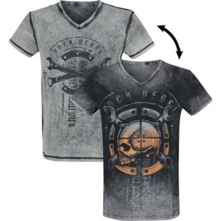 👉 Shirt T-Shirt zwart grijs Rock Rebel by EMP Heavy Soul grijs-zwart 4060587226220