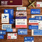 👉 Kladblok By air mail Decoration Adhesive Stickers Diy Retro travel Diary Sticker Scrapbook Kawaii Stationery