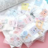 Small 70pcs/ pack Kawaii Stickers Romantic Sticker Painted Watercolor Diary Photo Decorative