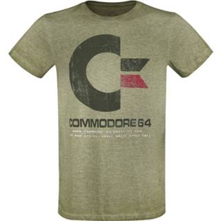 👉 Shirt groen T-Shirt Commodore 64 C64 Logo - Vintage gemêleerd 8718526240696