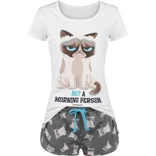 👉 Pyjama grijs wit Grumpy Cat Not A Morning Person! grijs-wit 4060587324452