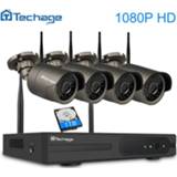 👉 Bewakings camera Techage 4CH 1080P Wireless NVR CCTV System 2MP IP66 Waterproof Wifi Security P2P Outdoor Video Surveillance Kit 2TB HDD
