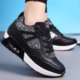 👉 Sneakers vrouwen New Autumn 2018 Fashion Height Increasing Women Ladies Sequins Lace-up Casual Shoes Breathable Walking