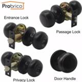 👉 Locker zwart steel Probrico Stainless Black Door Lock Entrance/Privcy/Passage/Deadbolt Key/Keyless Security Knob Handle DL609BK
